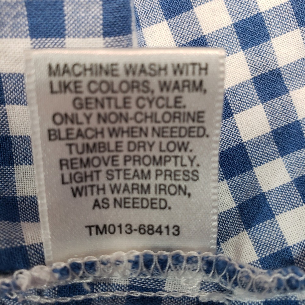 Pendleton Blue White Gingham Check Button Down Sh… - image 5